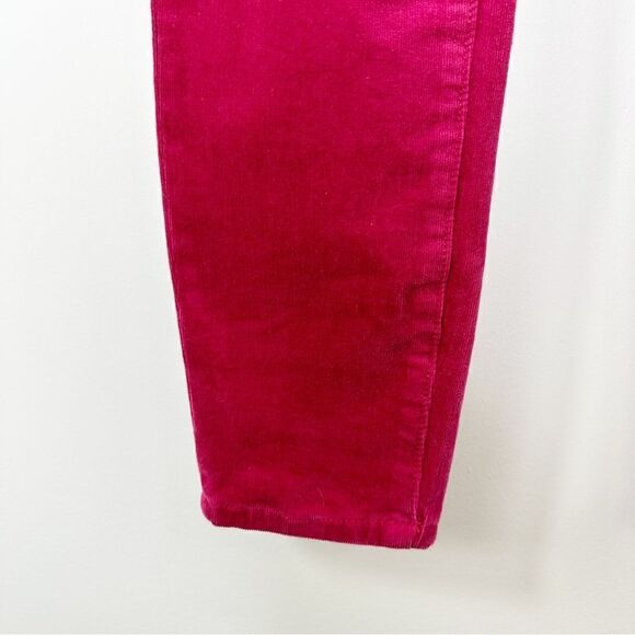 Pilcro Anthro High‎ Rise Skinny Pink Berry Velour Corduroy Pants - Picture 5 of 13